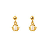 Emily Shell Earrings in Gold