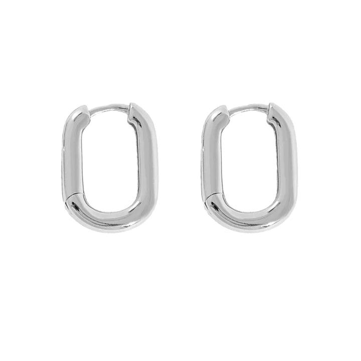 Mini Rectangle Hoop Earrings