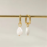 Chloe Freshwater Pearl Earrings - Gold