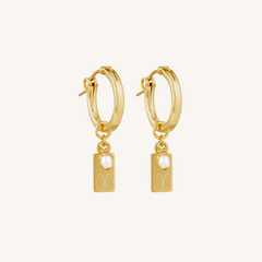 Star Sign Earrings - Gold