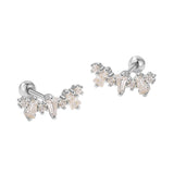 Loving Embrace Barbell Earring in Silver